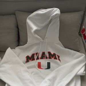 White Medium University of Miami sweatshirt